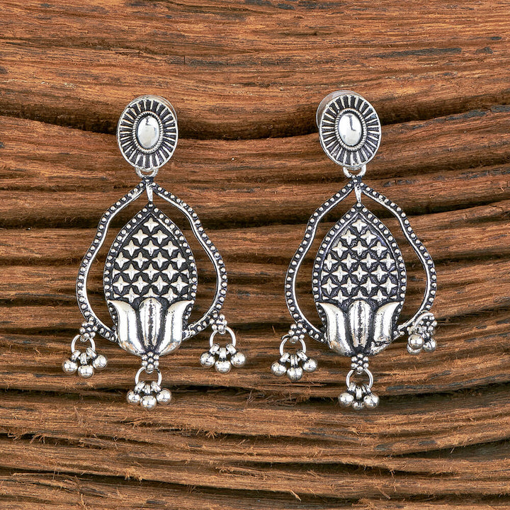 Classic Earring With Oxidised Plating 804275