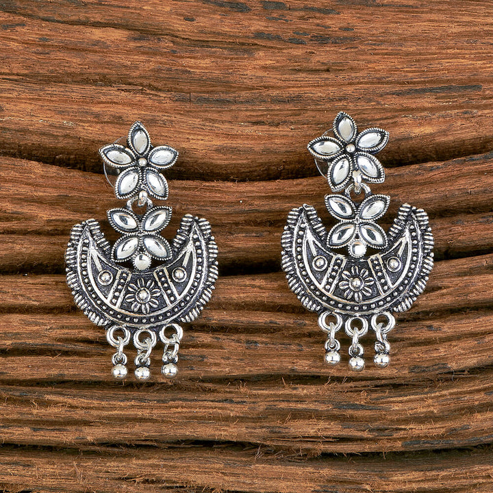 Classic Earring With Oxidised Plating 804276