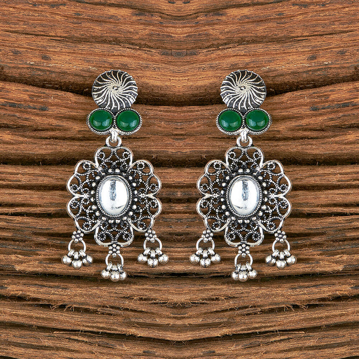 Classic Earring With Oxidised Plating 804278
