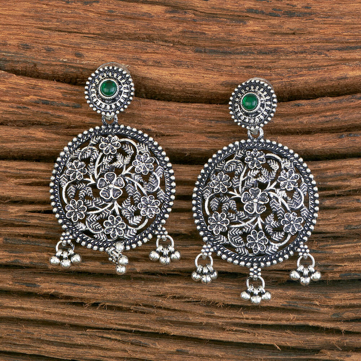Classic Earring With Oxidised Plating 804280