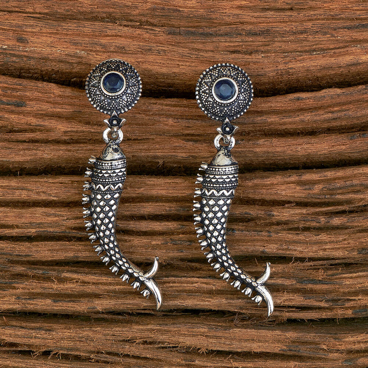 Classic Earring With Oxidised Plating 804305