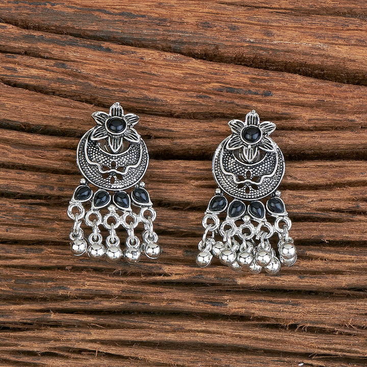 Chand Earring With Oxidised Plating 804555