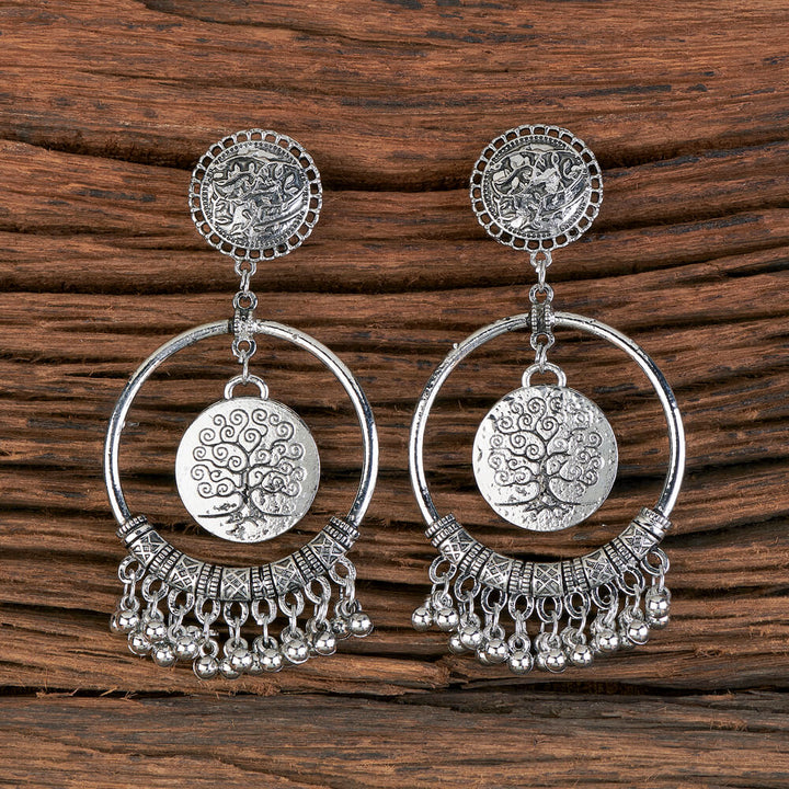 Classic Earring With Oxidised Plating 804556