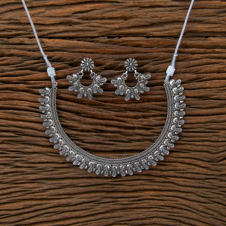 Classic Necklace With Oxidised Plating 804579
