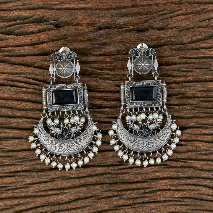 Chand Earring With Oxidised Plating 804588