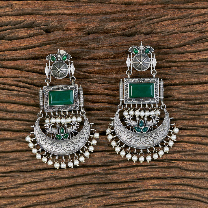 Chand Earring With Oxidised Plating 804588
