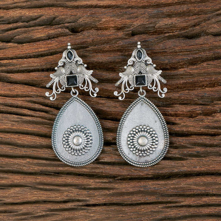 Peacock Earring With Oxidised Plating 804589