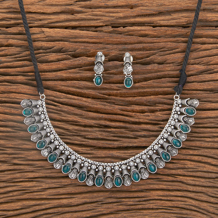 Classic Necklace With Oxidised Plating 804790
