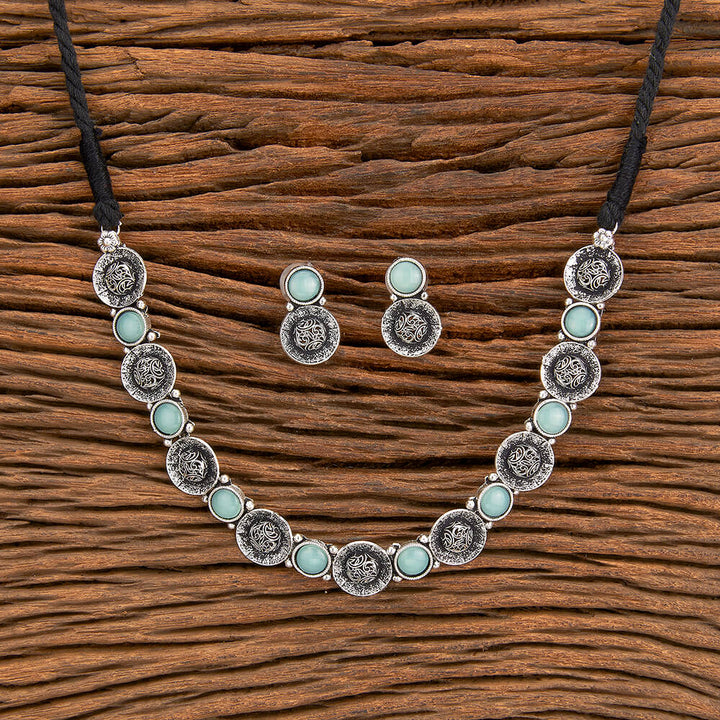 Classic Necklace With Oxidised Plating 804984