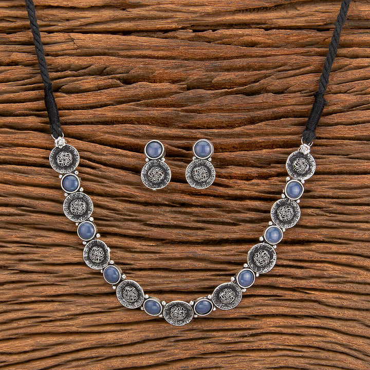 Classic Necklace With Oxidised Plating 804984