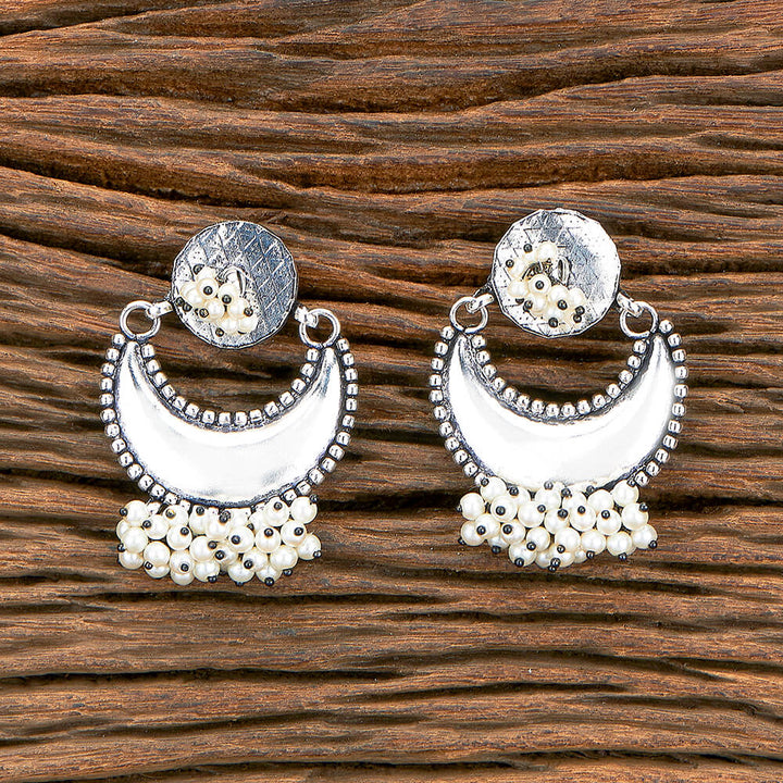 Chand Earring With Oxidised Plating 805007