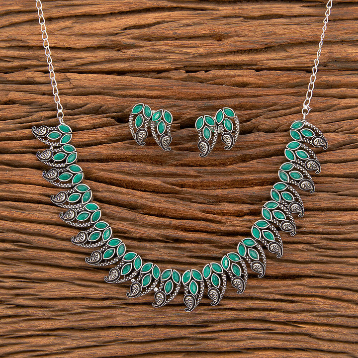 Classic Necklace With Oxidised Plating 805204