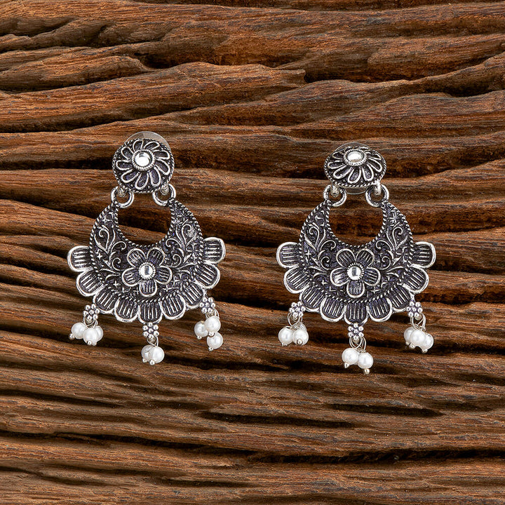 Chand Earring With Oxidised Plating 805240