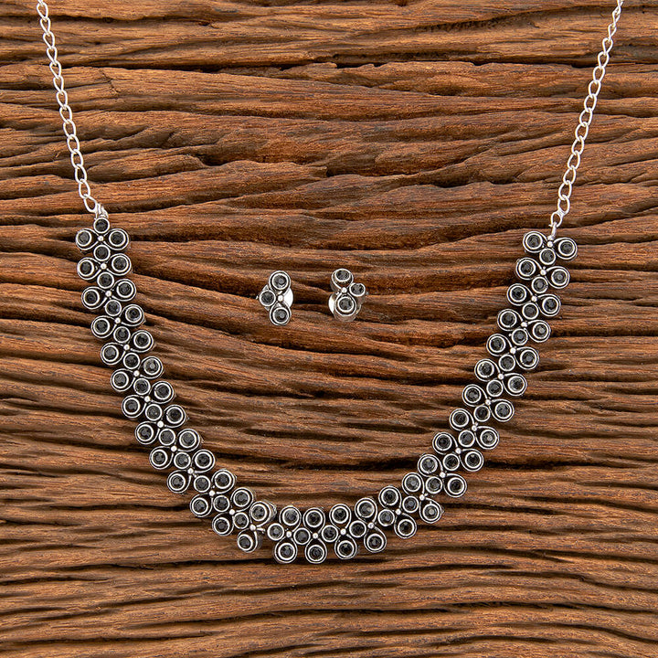 Delicate Necklace With Oxidised Plating 805416