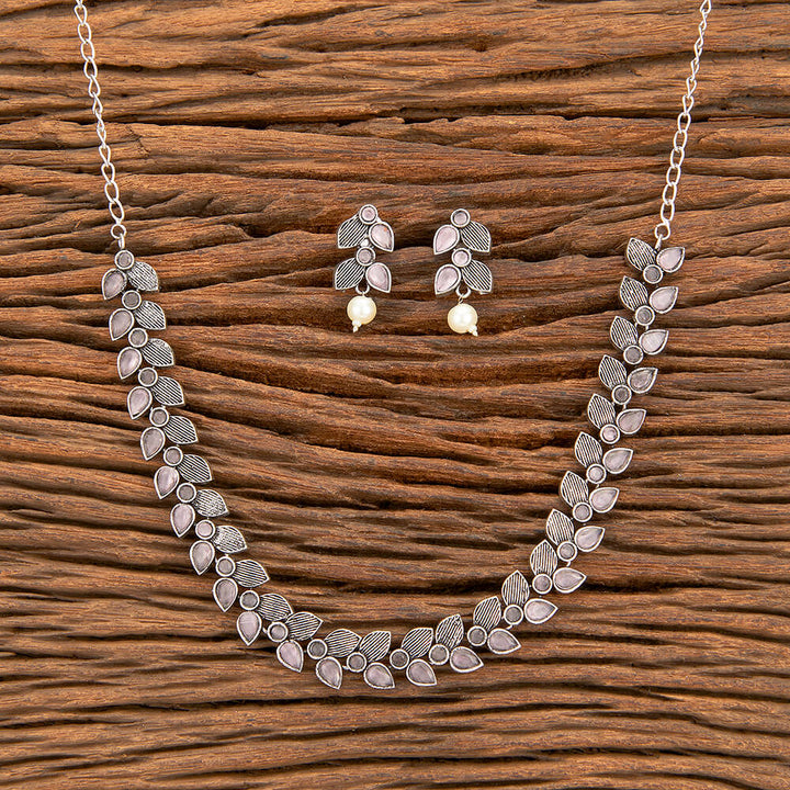 Delicate Necklace With Oxidised Plating 805419