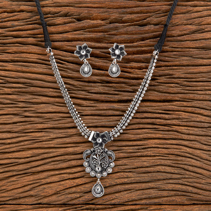 Delicate Necklace With Oxidised Plating 805447