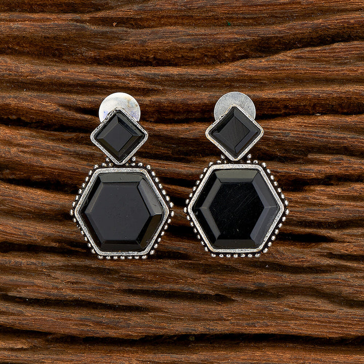 Classic Earring With Oxidised Plating 805509