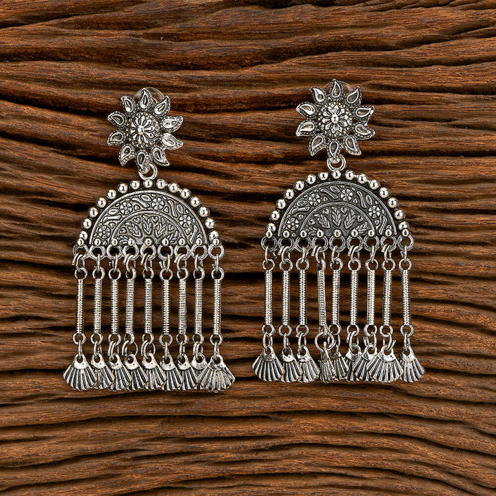 Classic Earring With Oxidised Plating 805526