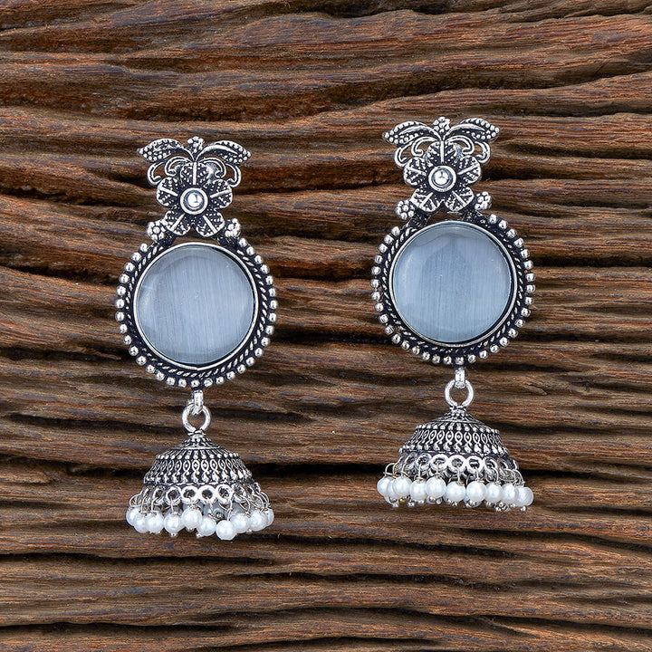 Classic Earring With Oxidised Plating 805645