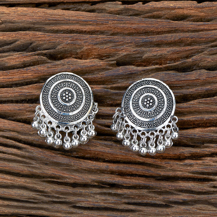 Classic Earring With Oxidised Plating 805685
