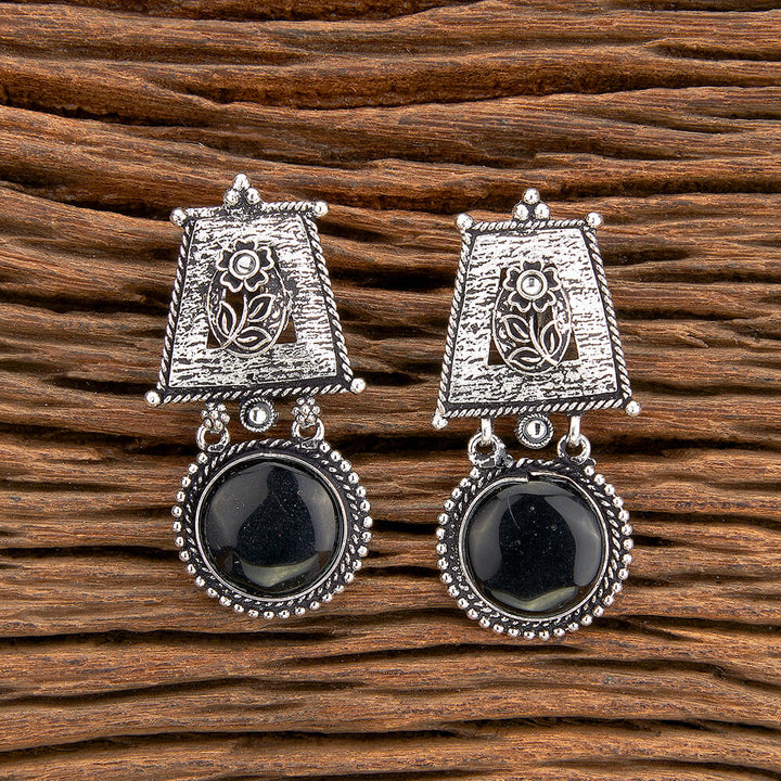 Classic Earring With Oxidised Plating 805769
