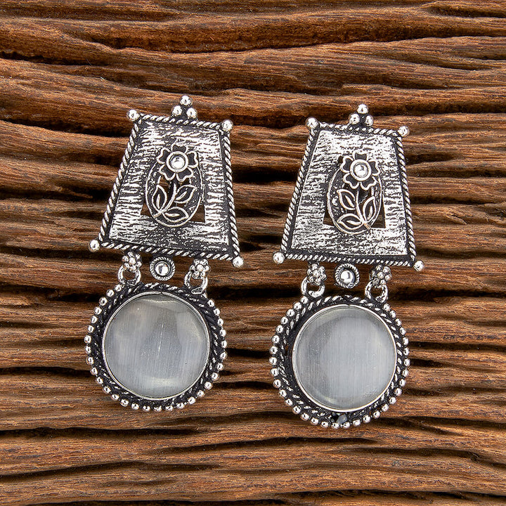 Classic Earring With Oxidised Plating 805769
