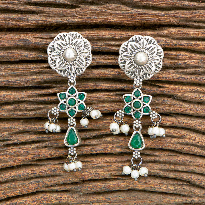Classic Earring With Oxidised Plating 805793