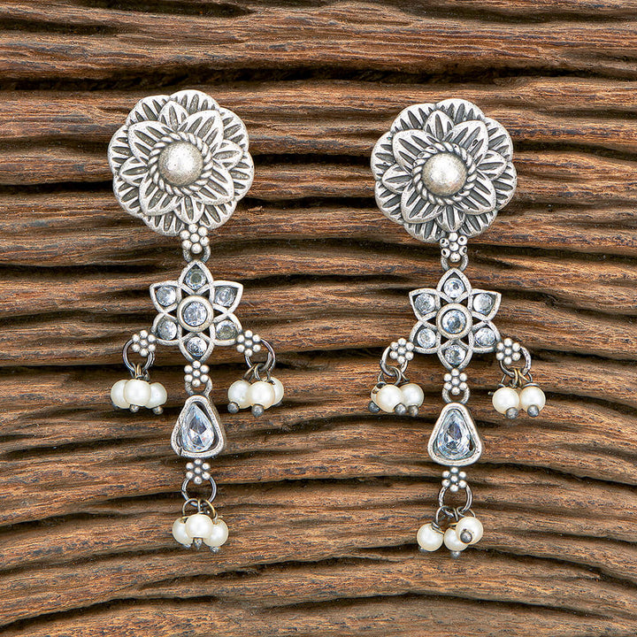 Classic Earring With Oxidised Plating 805793