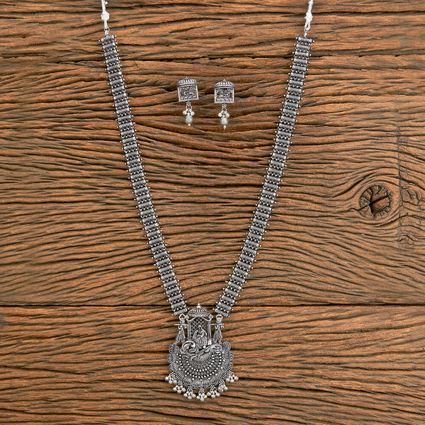 Oxidised Long Necklace With Oxidised Plating 805869