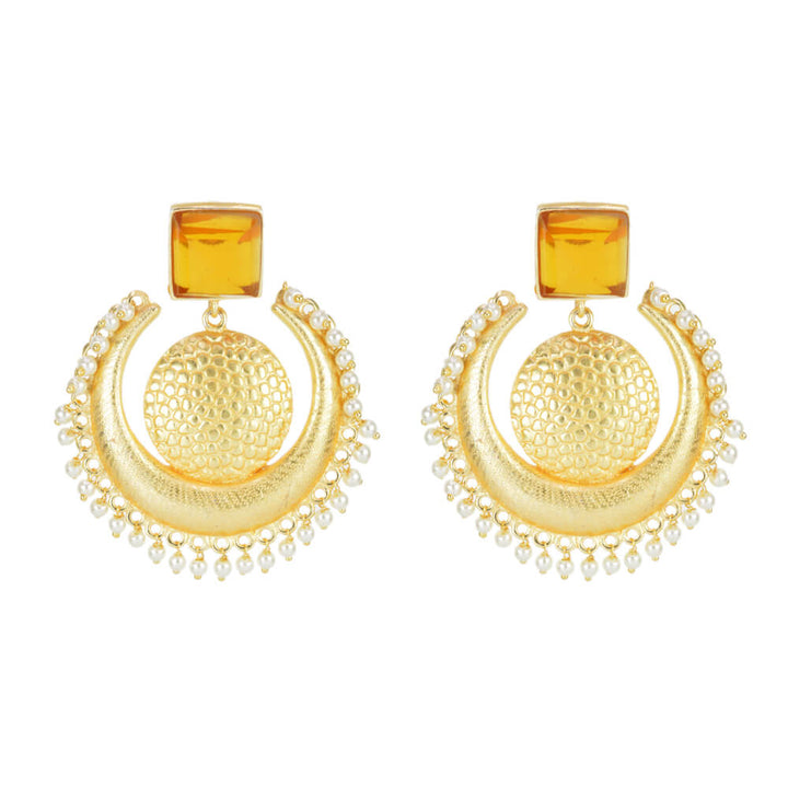 Indo Western Chand Earring with gold plating 8106