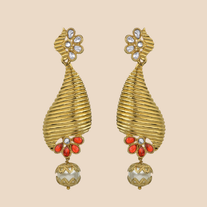 Indo Western Trendy Earring with mehndi plating 8162