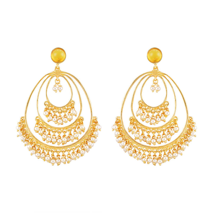 Indo Western Classic Earring with gold plating 8185