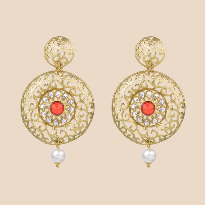Indo Western Classic Earring with mehndi plating 8191