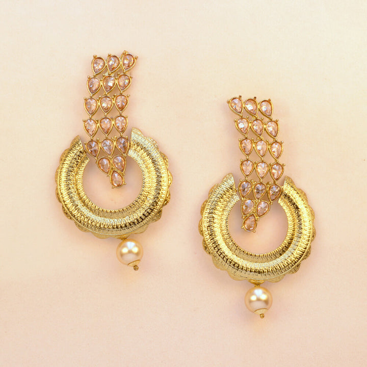 Indo Western Classic Earring with mehndi plating 8211