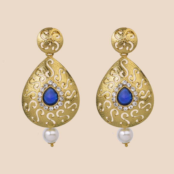 Indo Western Classic Earring with mehndi plating 8217