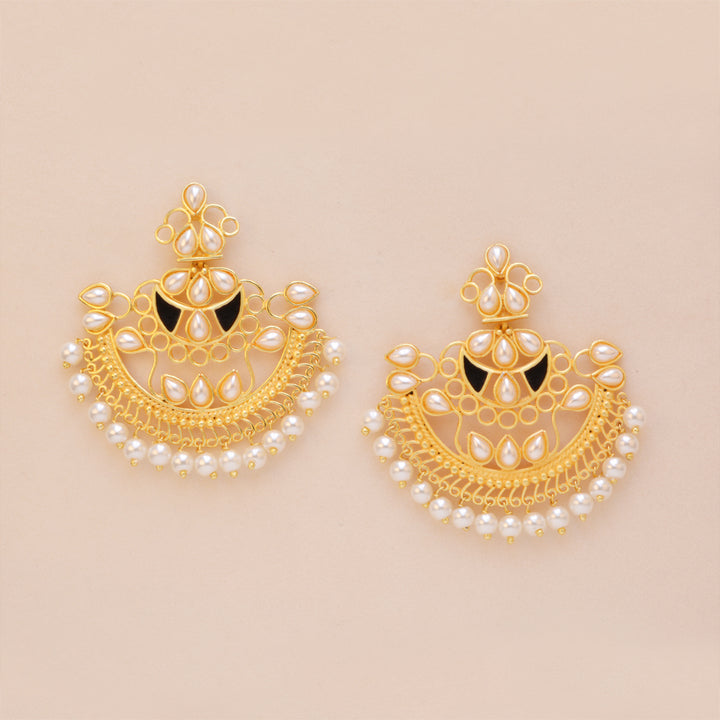 Indo Western Chand Earring with gold plating 8236