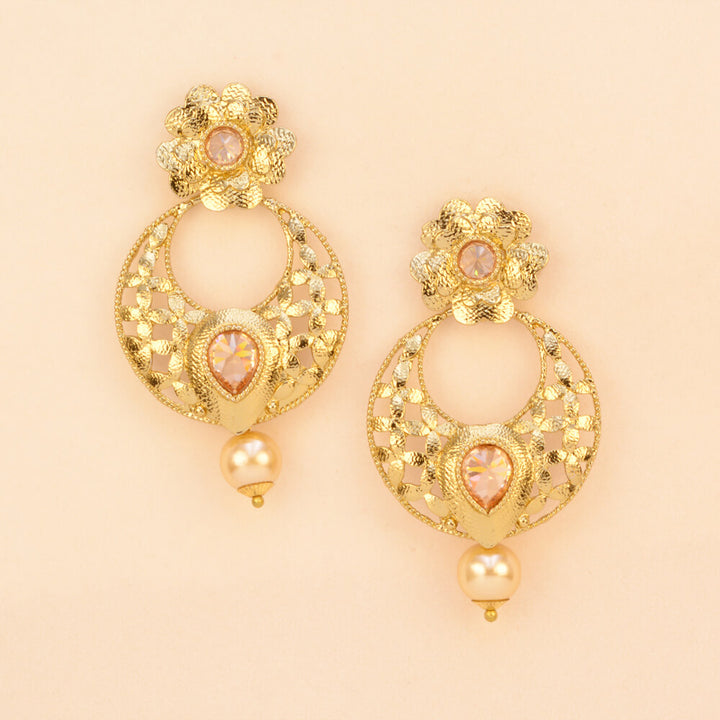 Indo Western Short Earring with mehndi plating 8237