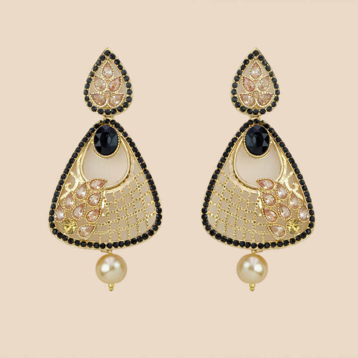 Indo Western Long Earring with mehndi plating 8287