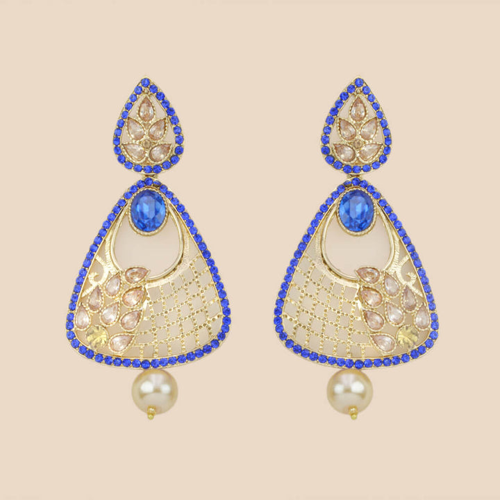 Indo Western Long Earring with mehndi plating 8287