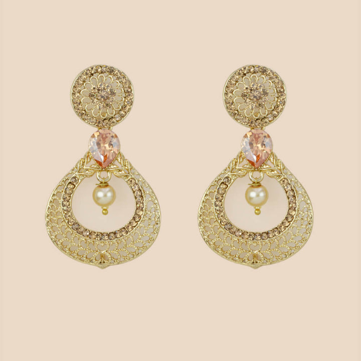 Indo Western Classic Earring with mehndi plating 8289