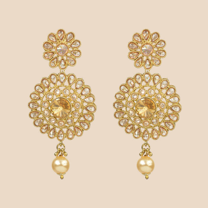 Indo Western Classic Earring with mehndi plating 8299