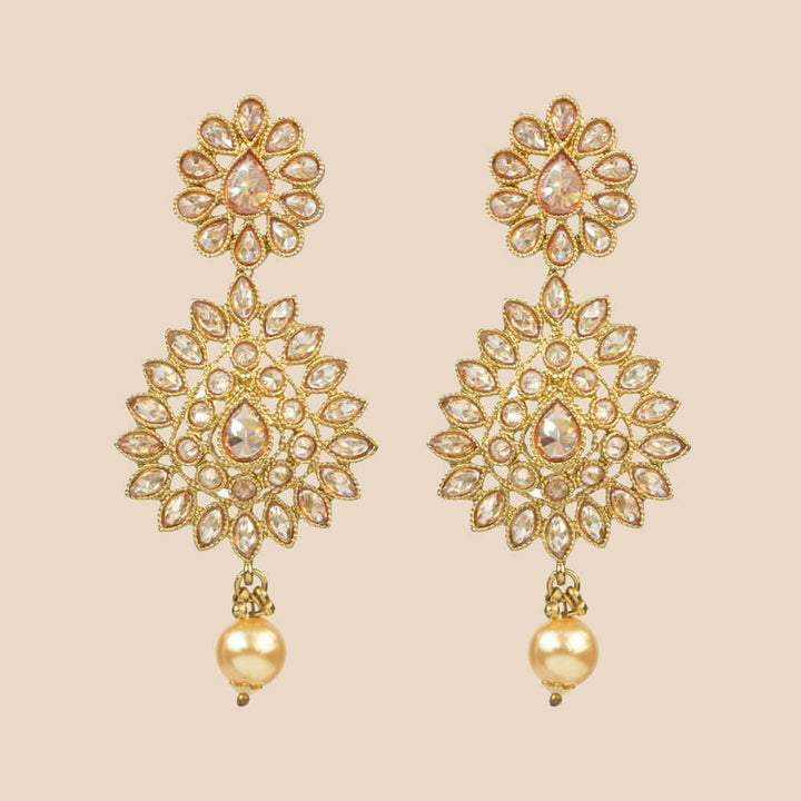 Indo Western Classic Earring with mehndi plating 8303
