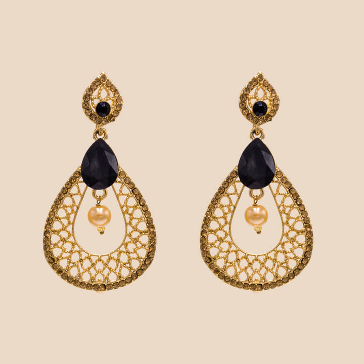 Indo Western Classic Earring with mehndi plating 8398