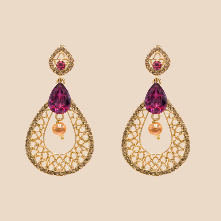 Indo Western Classic Earring with mehndi plating 8398