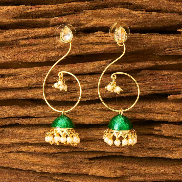 Indo Western Jhumkis with gold plating 8404