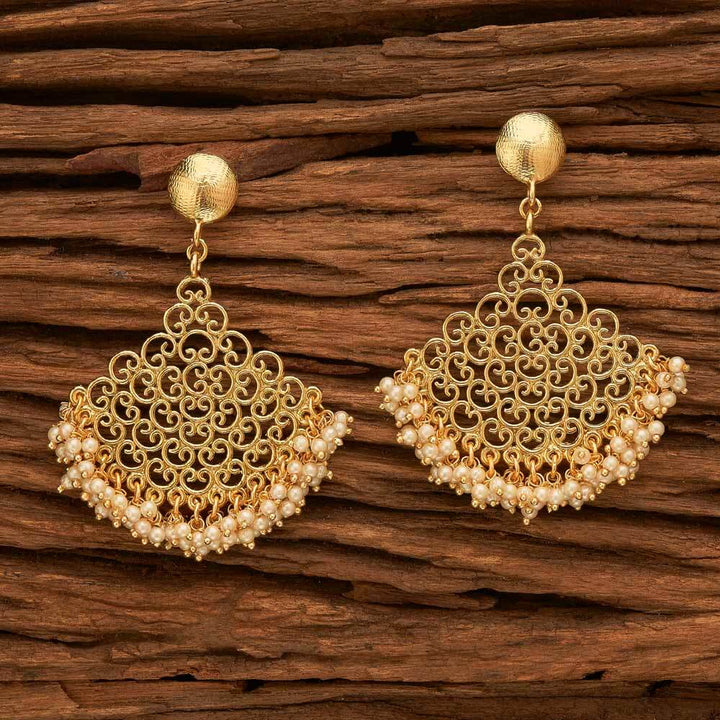 Indo Western Long Earring with gold plating 8417