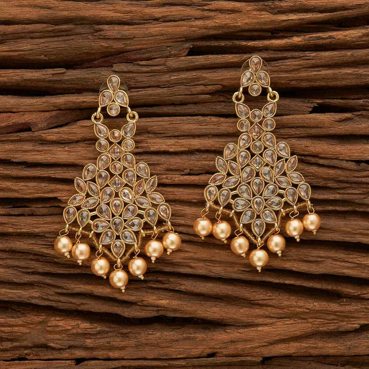 Indo Western Long Earring with gold plating 8502