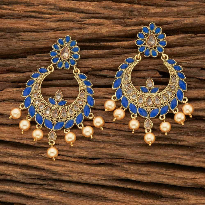 Indo Western Chand Earring with gold plating 8581