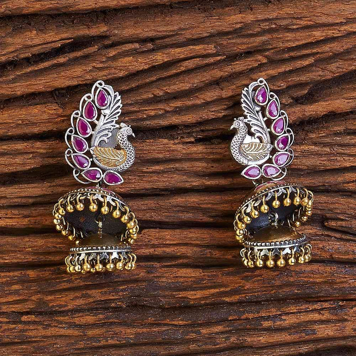 Indo Western Peacock Earring with 2 tone plating 8647