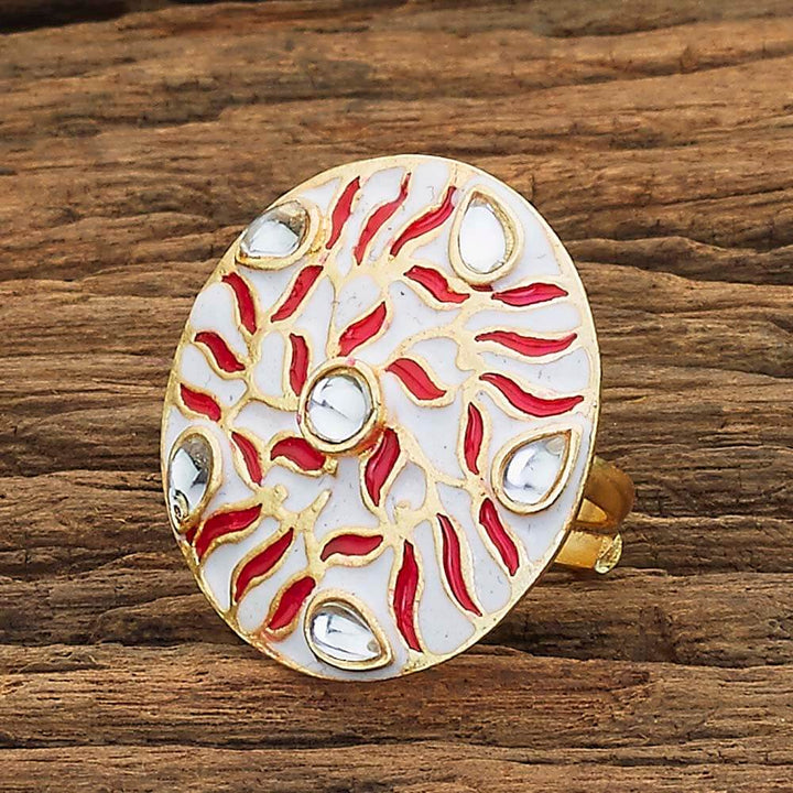 Indo Western Classic Ring with gold plating 8653